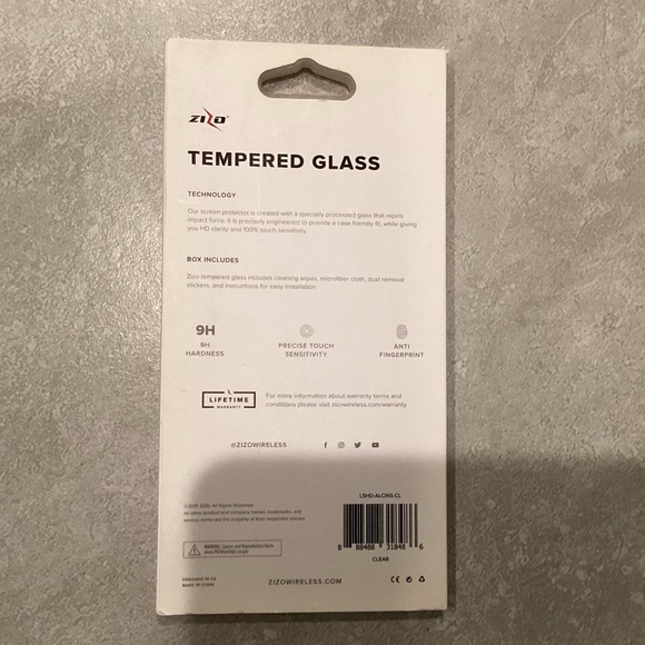 Zizo Clear Tempered Glass 9h .33mm Screen Protector for Alcatel Insight - Picture 2 of 2